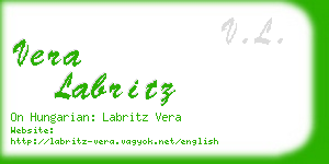 vera labritz business card